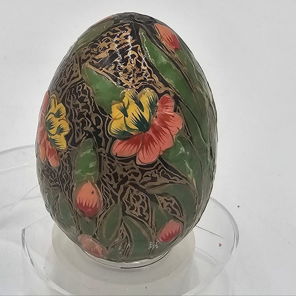 Hand-Painted Decorative Egg From India